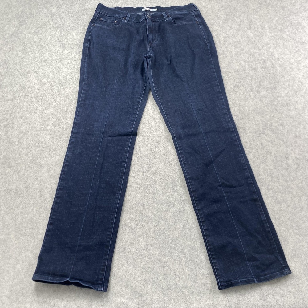Levis 505 Jeans Mens 31x32 (32x30) Blue Dark Wash Regular Straight Stretch Denim